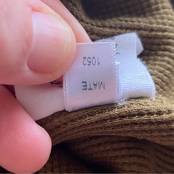 Mate The Label Woman Size L Long Sleeve Cropped Crew Neck Thermal Shirt Organic - Picture 8 of 14